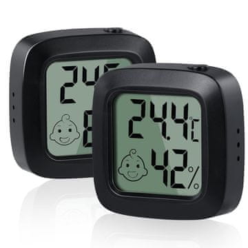 slomart Vinabo Digitalni higrometer/termometer za notranje prostore, črn