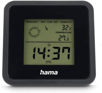 Hama Hama Digitalni Termometer-Higrometer s prikazom časa