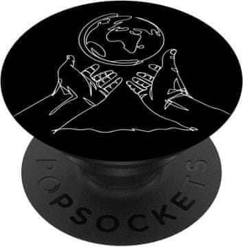 Line PopSockets držalo za mobitel/tablico: Zemlja, abstraktna linijska umetnost