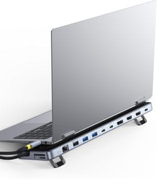 BASEUS Baseus Laptop Docking Station Stand 12-v-1 (3x 4K zaslon, 10Gbps)