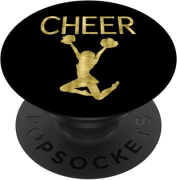slomart Cheer Dark Yellow Graphics Cheerleading - PopSockets nosilec za pametni telefon