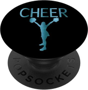 Teal Cheerleading Teal Graphics Cheer - PopSockets nosilec za pametni telefon