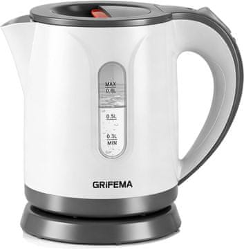 slomart GRIFEMA kuhalo za vodo, 0.8 L, 1100W, belo, s filtrom