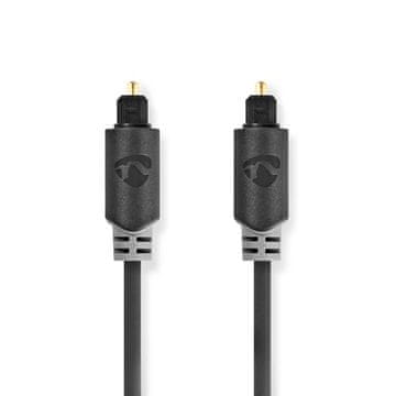Nedis Optični avdio kabel | TosLink moški | TosLink moški | 5,00 m | Okrogla | PVC | antracit | Škatla