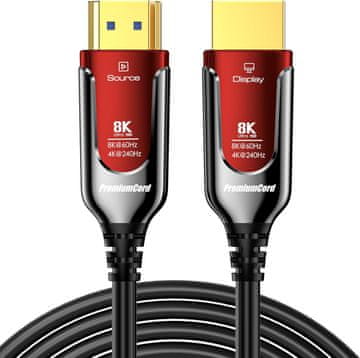 PremiumCord PREMIUMCORD 8K HDMI 2.1 optično vlakno kabel, 48 Gbit/s