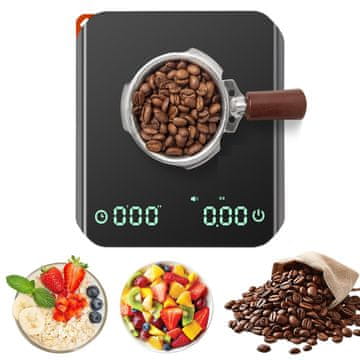 slomart Carehabi digitalna kuhinjska tehtnica s časovnikom, 0.1g natančnost, 2kg, silikonska podloga, bela
