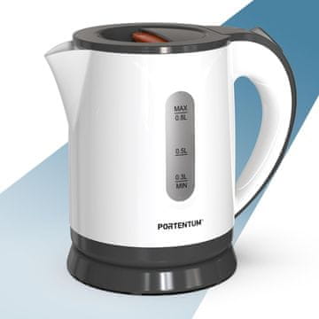 slomart PORTENTUM mali grelnik vode 0,8 L, 1100W, BPA-free, 360 baza