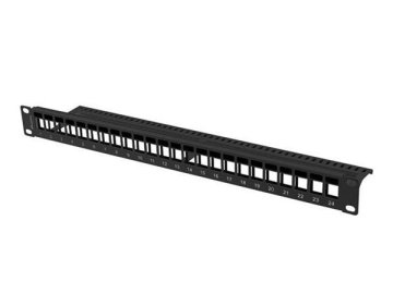 Lanberg PATCH PANEL PRAZEN 24 PORTOV 1U ZA MODULE KEYSTONE ČRN