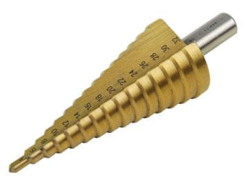 Extol Craft Stopničasti sveder, 4-32/2 mm, 15 lukenj, steblo 10 mm, dolžina 101 mm, TiN, 20055