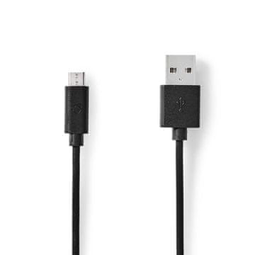 Nedis USB kabel | USB 2.0 | USB-A moški | USB Micro-B moški | 10 W | 480 Mbps | Ponikljano | 0,50 m | Okrogla | PVC | Črna | Oznaka