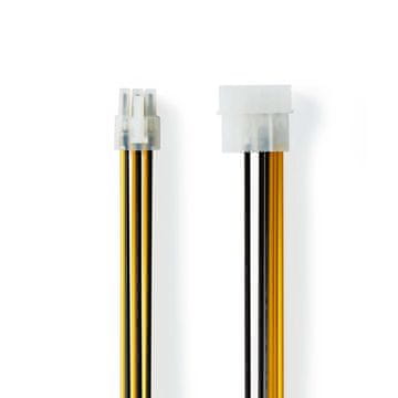 Nedis Notranji napajalni kabel | Molex moški | PCI Express moški | Pozlačeno | 0,20 m | Okrogla | PVC | Rumena/črna | ovojnica