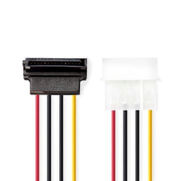 Nedis Notranji napajalni kabel | Molex moški | SATA 15-polni ženski | Pozlačeno | 0,15 m | Okrogla | PVC | Večbarvno | ovojnica