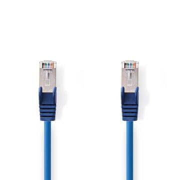 Nedis omrežni kabel CAT5e | SF/UTP | RJ45 moški | RJ45 moški | 15,0 m | Okrogla | PVC | Modra | Plastična vrečka