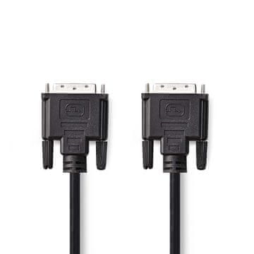 Nedis DVI kabel | DVI-D 24+1-pin moški | DVI-D 24+1-pin moški | 1080p | Ponikljano | 10,0 m | Naravnost | PVC | Črna | Plastična vrečka