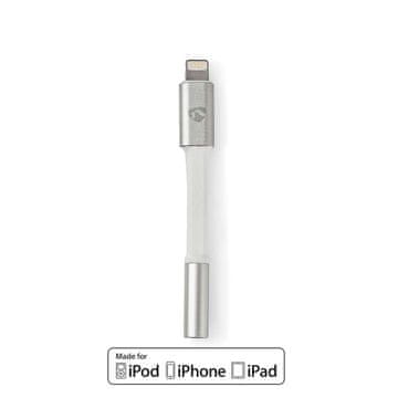 Nedis Adapter Lightning | Apple Lightning, 8-polni | 3,5 mm Ženski | Pozlačeno | 0,15 m | Okrogla | Aluminij