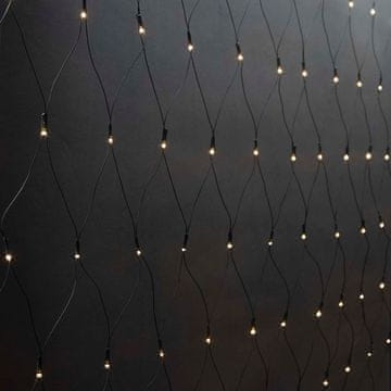 Nedis Okrasne mrežaste luči Topla bela 160 LED 2 x 1 m Svetlobni učinki 7 Notranji ali zunanji Polnilec