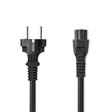 Nedis Napajalni kabel | Vtič z ozemljitvenim kontaktom moški | IEC-320-C5 | Naravnost | Naravnost | Ponikljano | 5,00 m | Okrogla | PVC | Črna | Oznaka