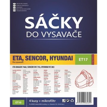KOMA Vrečke za sesalnik ET17S - ETA Baggin 7468, 5ks