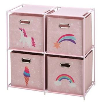 HOMESTYLING Predalnik KO-C80653200 children's 3 storage boxes blue