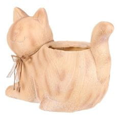 Autronic Embalaža za rože Cat - flower container, magnesium, wood imitation (SM502)