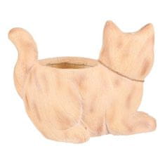 Autronic Embalaža za rože Cat - flower container, magnesium, wood imitation (SM502)