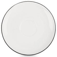 Excellent Houseware Porcelanski krožnik, bel, 13 cm, primeren za pomivanje v pomivalnem stroju
