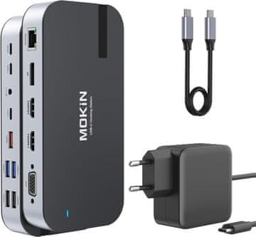 slomart MOKiN 16v1 USB-C Docking Postaja za Prenosnik z 2 Monitorjema
