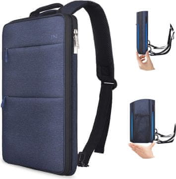 slomart ZINZ Slim & Expandable nahrbtnik za prenosnik 15-16" - razširljiv, tanek, črn