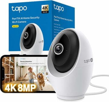 slomart Tapo C260 4K 8MP Notranja nadzorna kamera s 360 pogledom in AI