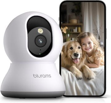 Blurams Blurams 2K WLAN notranja kamera 360, baby/pet monitor, barvno nočno snemanje