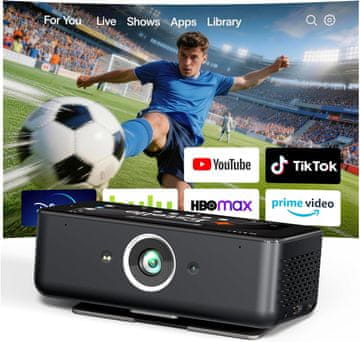 Smart Estelle Smart projektor 4K | Android 12, vgrajen pomnilnik 64GB, baterija