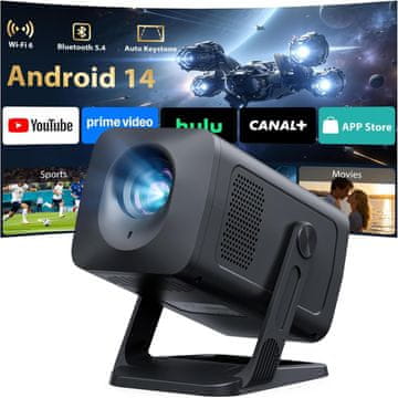 MINI Zynix Mini Beamer - Android 14, 4K/1080P podrška, pametni projektor