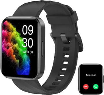 slomart RUIMEN Pametna ura za moške in ženske, Bluetooth klic, 1.85" HD zaslon