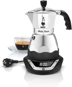 BIALETTI Bialetti Moka Express Timer, 6 skodelic, 365W, srebrno-črna