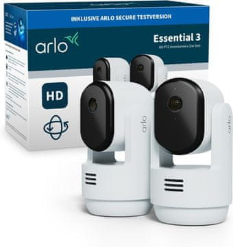 Arlo Arlo Indoor 3 HD PTZ nadzorna kamera za notranjo uporabo, WiFi, 2-delni set
