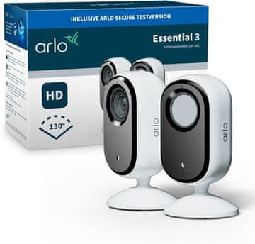 Arlo Arlo Indoor 3 HD nadzorna kamera za notranjo uporabo, WiFi, 2-delni set
