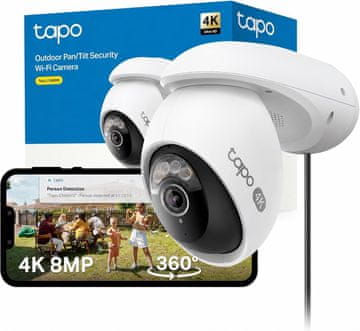 slomart Tapo C560WS 4K 360 WiFi nadzorna kamera za zunanjo uporabo, Wi-Fi 6, barvna nočna slika