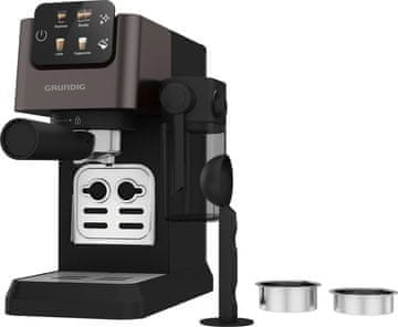 Grundig GRUNDIG KSM 5330 Siebträgermaschine 1628W, 15 bar, Dark Inox, Touch-Display
