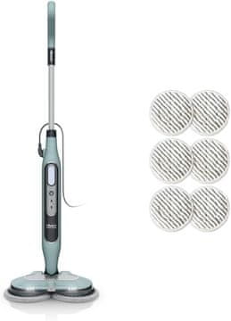 Shark Shark parni mop S8201EUCP, samodejno, 8m kabel, zelena