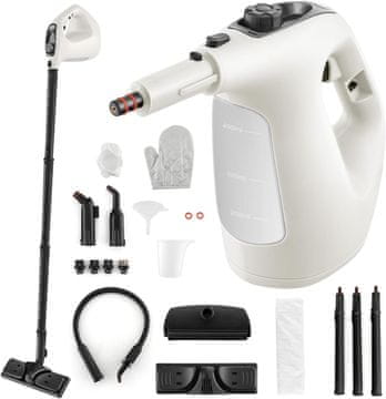 slomart FANTASK ročni parni čistilnik 1500W, 400ml, 125C, 1 min ogrevanje