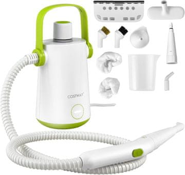 slomart FANTASK ročni parni čistilnik 1000W, 300ml, zelen, z 10 nastavki