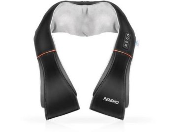 RENPHO U-Neck Go PEU-RP-SNM067-BK Brezžični masažnik za vrat in ramena s funkcijo gretja in Shiatsu masažo, črn