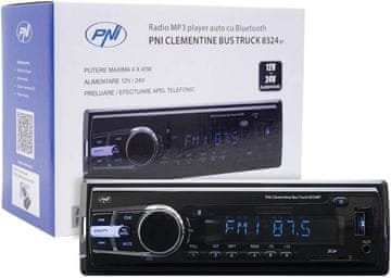 RADIO PNI Clementine Bus LKW 8524BT avtoradio MP3 predvajalnik, 12V/24V, Bluetooth, USB, AUX, RCA