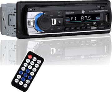 NK NK Auto Autoradio 1 DIN, 4x40W, Bluetooth 4.0, USB x2, AUX, MP3 predvajalnik, FM stereo, prostoročno telefoniranje