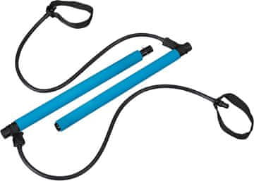 slomart Relaxdays Pilates palica z vadbenimi trakovi - modra