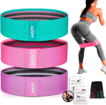 slomart EDIFIT fitnes trakovi (3 kosi) - nedrseči z 3 stopnjami upora