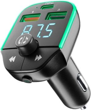 CellularLine Cellularline FM oddajnik za avto, Bluetooth, USB, 20W polnilec