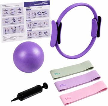 slomart Relaxdays Pilates Set 6-delni, pripomočki za vadbo