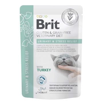 Brit BRIT VD Urinary & Stress Relief Pouch - Mokra hrana za mačke za urinarni trakt in stres - 12x85g