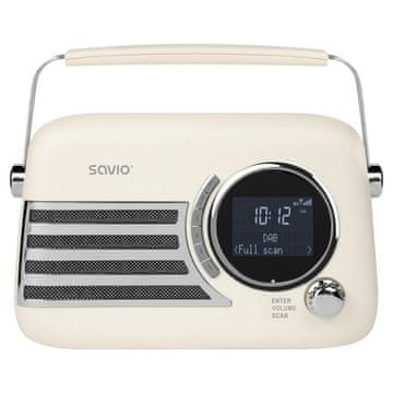 SAVIO SAVIO RS-04 Prenosni radio, DAB+, Črn/Bež, USB-C